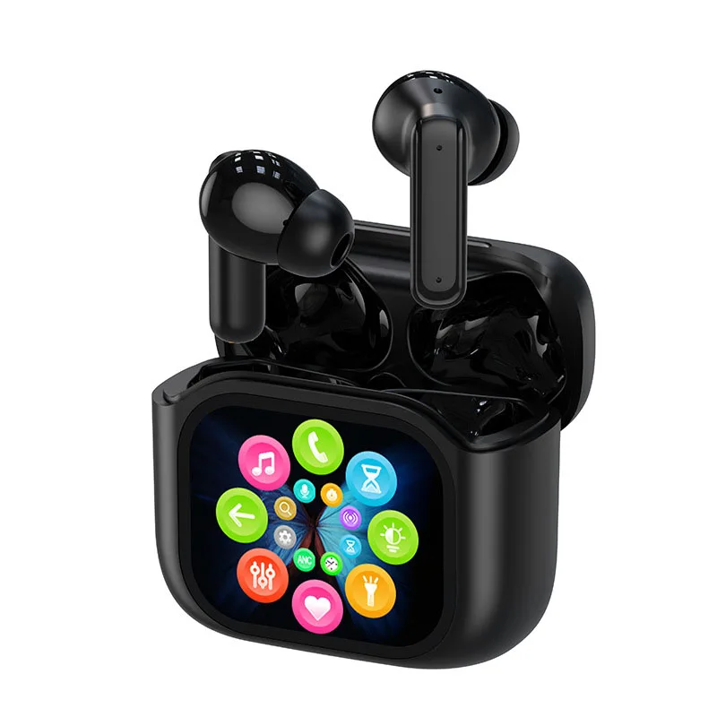 Earphone Wireless Bluetooth- Earbuds ANC Noise Cancelling Headphone In Ear Touch Screen Controls Headset