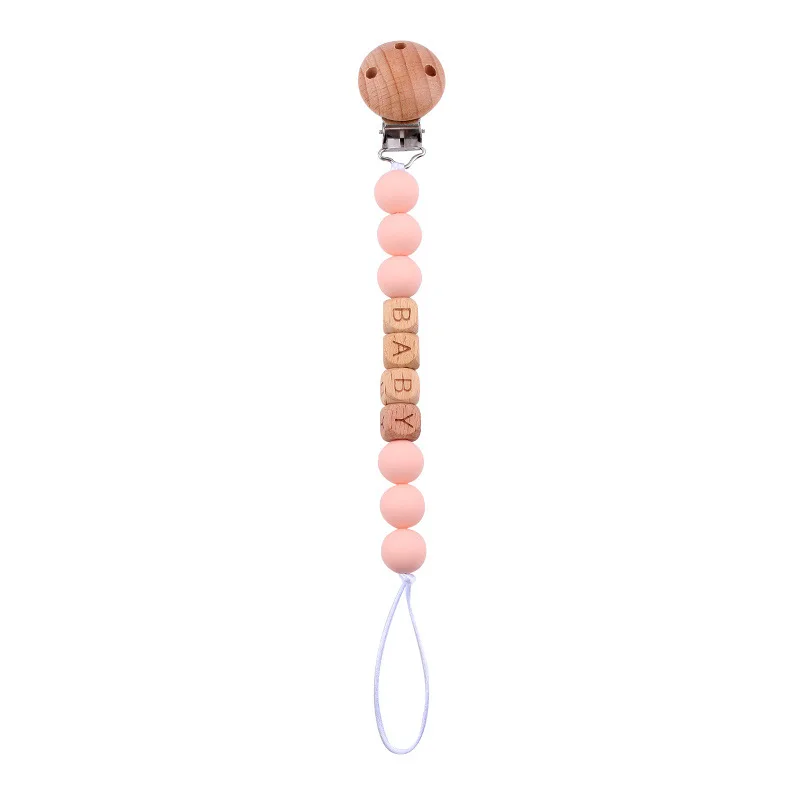 Nieuwe Baby Fopspeen Clips Gepersonaliseerde Naam Bijtringen Speelgoed Dummy Tepels Houder Clip Ketting Baby Accessoires Pasgeboren Geschenken Op Maat