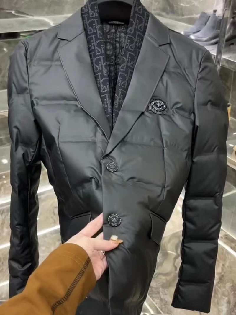 

Мужской модный повседневный пуховик с воротником-шарфом, удобный зимний костюм-бушлат приталенного кроя, модель 8223