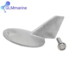 6J9-45371-00 for Yamaha 115HP 150HP 175HP 200HP Outboards Engine Trim Tab Skeg Zinc Anode with Screw 6J9-45371-01 6K1-45371-02
