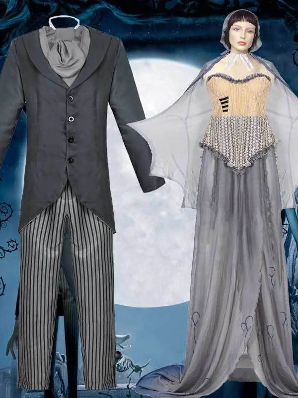 

Zombie Bride loween Movie Actr Emily Dr Microkett Costume Women's Faionable Stage Performance Traditional Chinese Clo...