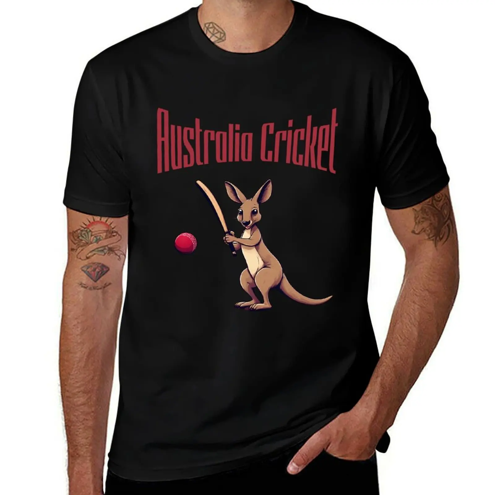 Australia Cricket Funny Kangaroo Australian Wildlife T-Shirt Dry Fit Running Short Sleeve Top