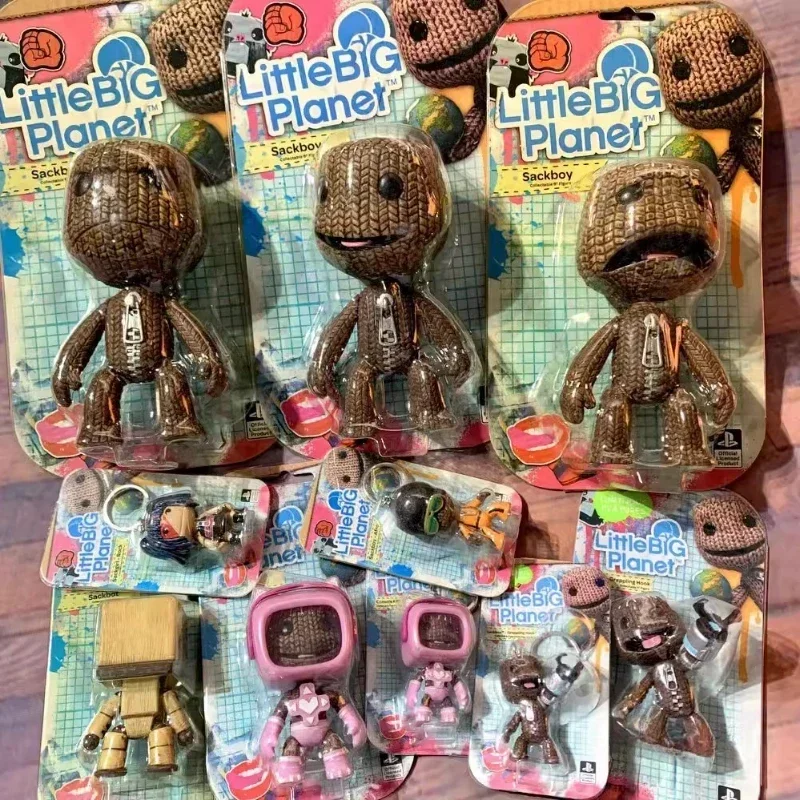 LittleBigPlanet Sackboy Cute Game Anime Figurine Keychain Models Kawaii Little Big Planet Robot Kitty Action Figure Toys