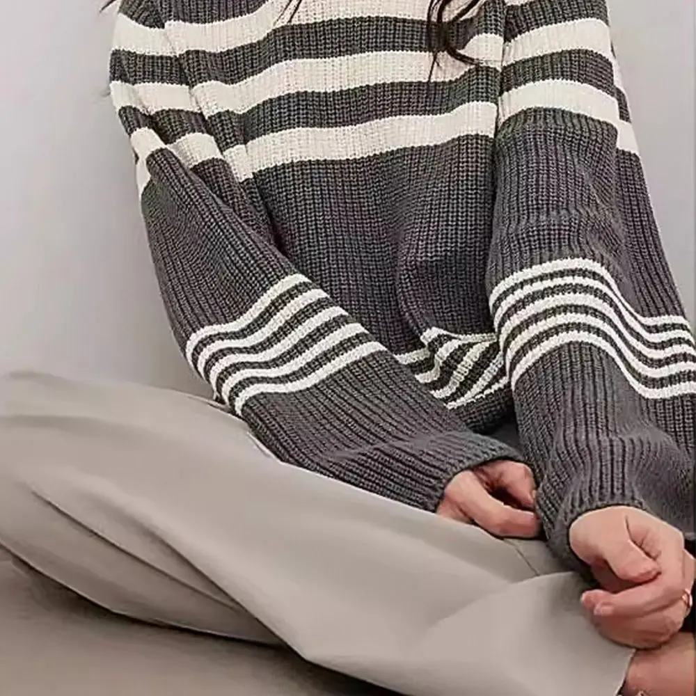 

Женский элегантный свободный повседневный кардиган с вышивкой, трикотаж, осень-зима, новый свитер в европейском и американском стиле, уменьшающий возраст