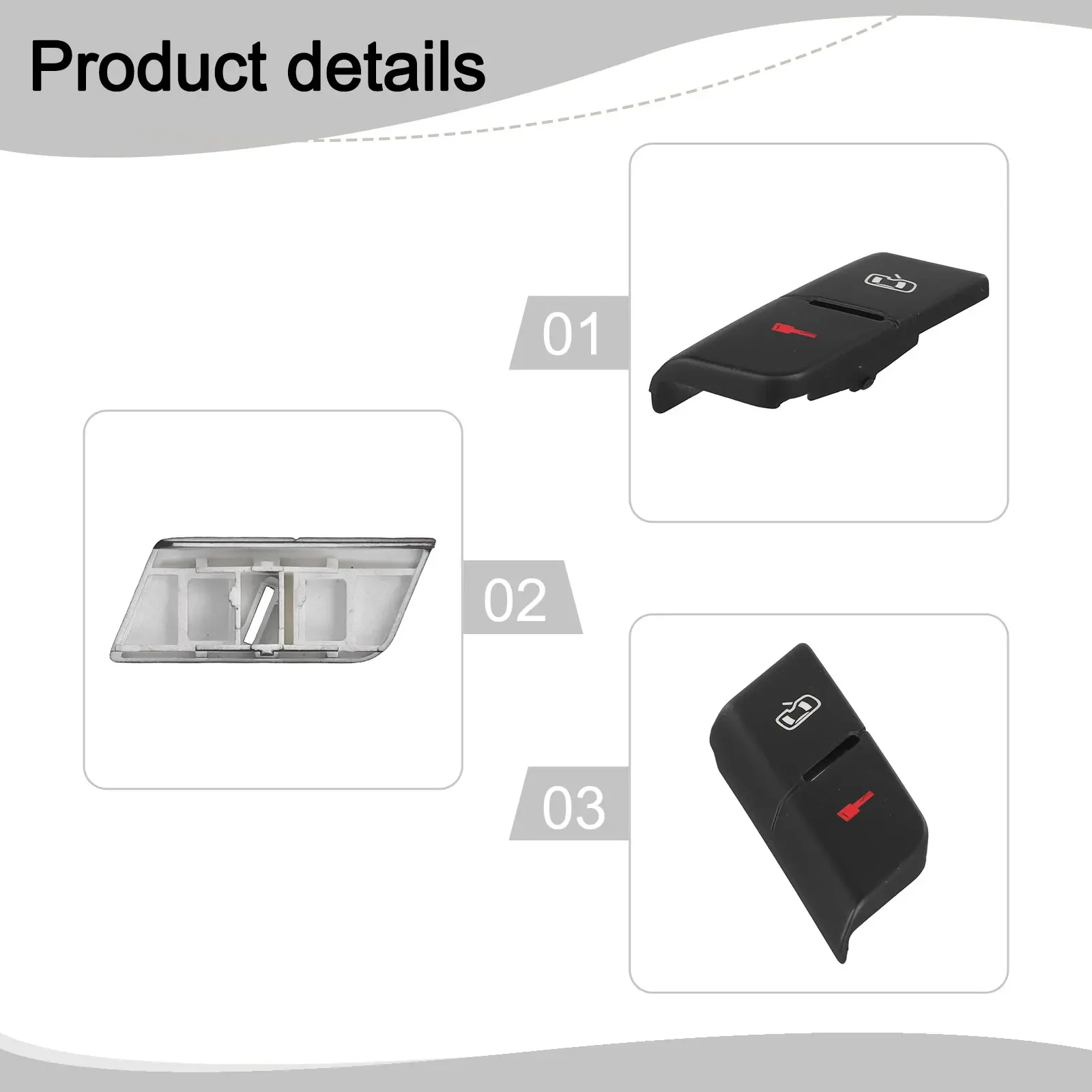 Central Lock Button Door Lock Switch Cover Easy Installation Factory Specifications High Reliability Stable Characteristics