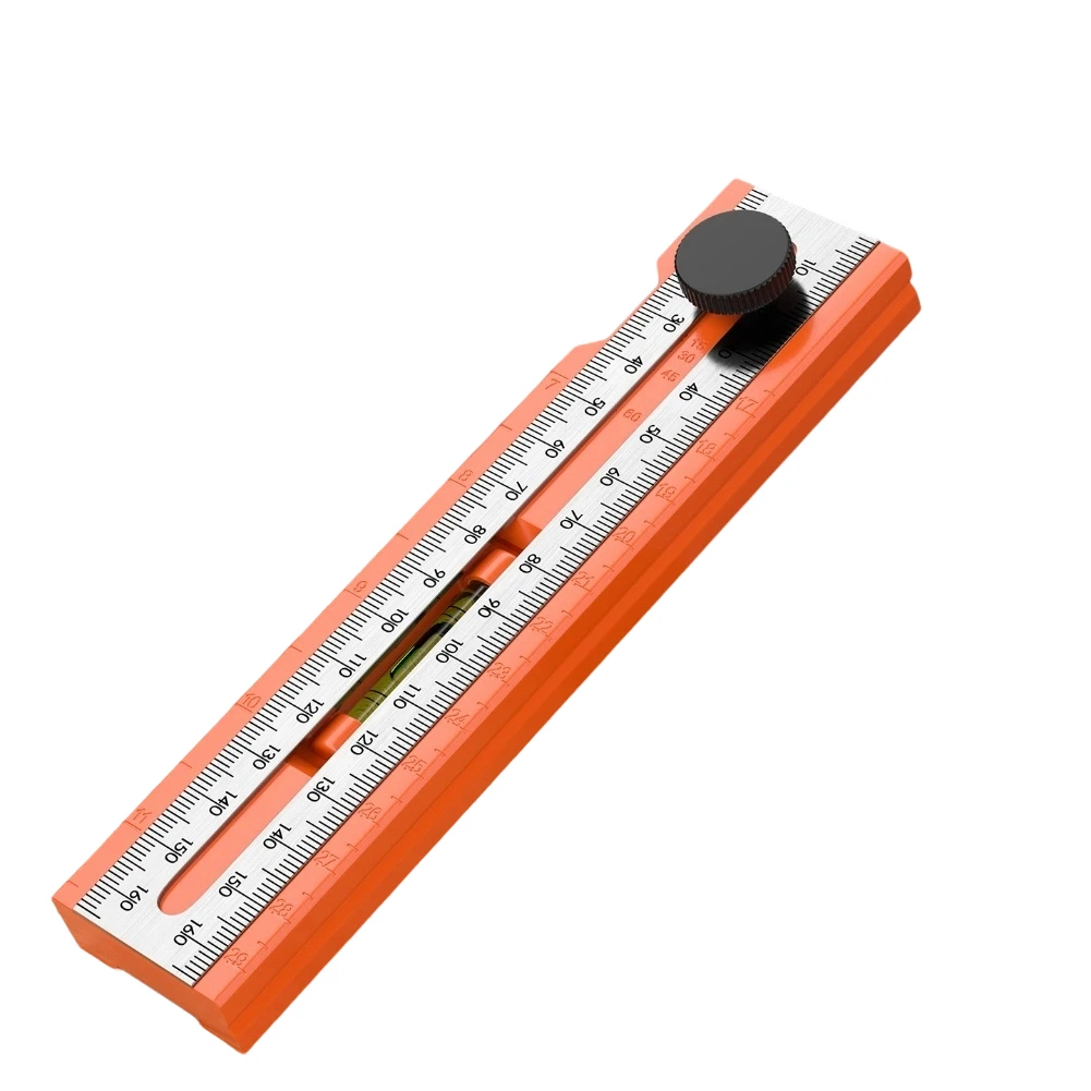 Depth Measuring Ruler Adjustable Protractor Tool  Woodworking Multi-Angle Marking Secure Lock Design Protractor Tools