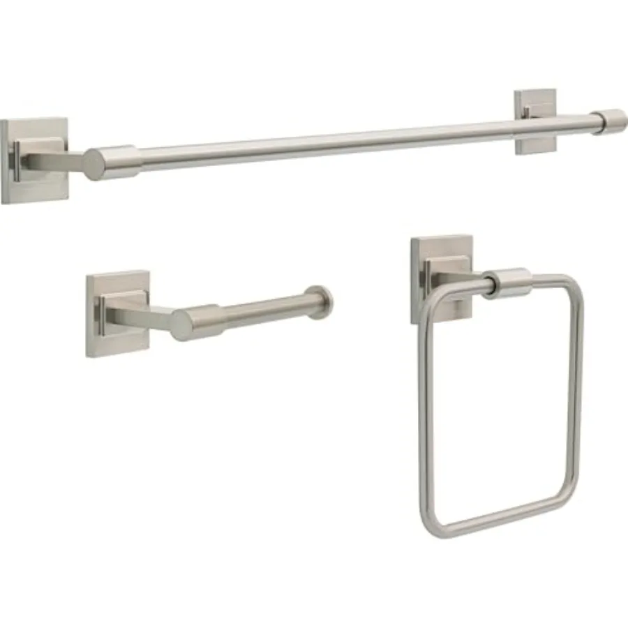 

Faucet McLaren 3-Piece Bathroom Set,,18"/24" Towel Rack, Toilet Paper Holder, Ring MCL63-BN