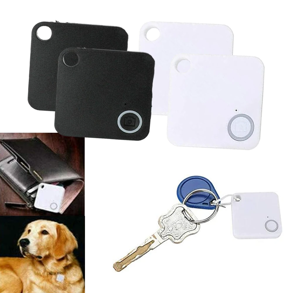 Mini Tracking Device Non-lost Wallet Wireless Pet Locator Black White Key Finder Item Tracker for iPhone iPad Bluetooth 4.0