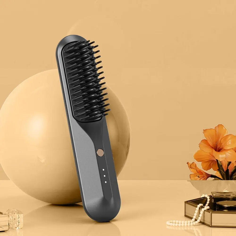 Rechargeable Hair Straightener Anti-scalding Wireless Electric Hot Comb Rapid Heating Lightweight Hair Straight Brush Girl