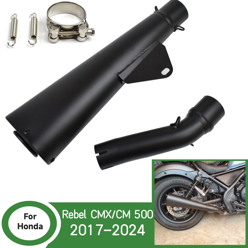 

CM500 CMX500 Exhaust Muffler Pipe For Honda Rebel CMX CM 500 2017-2024 Motorcycle Modified Mid Pipe Stainless Steel Accessories