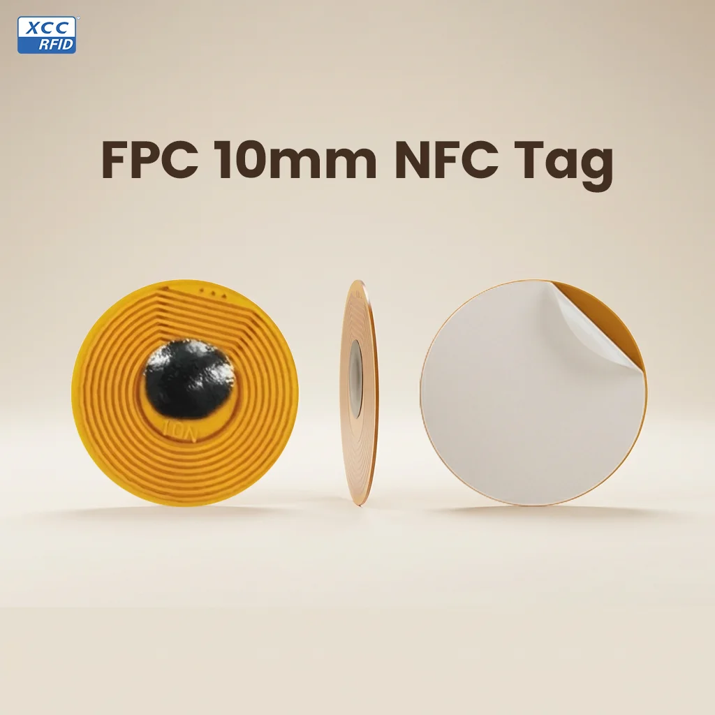 10mm FPC NFC Tags Programmable NTAG213 Chip 144 Byte NFC Forum Type 2 for Anti-counterfeiting in Paper Plastic Metal Application