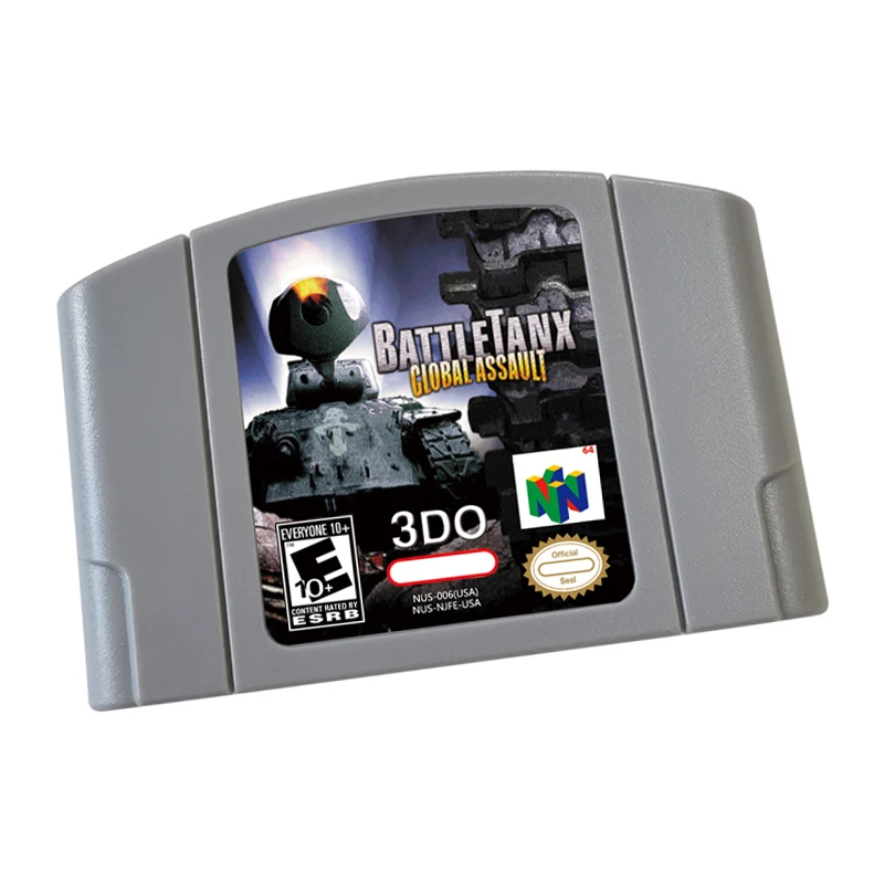 N64 Game Card Cartridge Console US  And EU Version-Battle Tanks Global assault