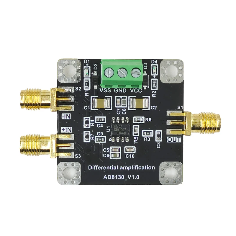 

AD8130 Module Differential to Single Ended Amplifier Module with Low Noise, Low Distortion, and High Common Mode Rejection Ratio