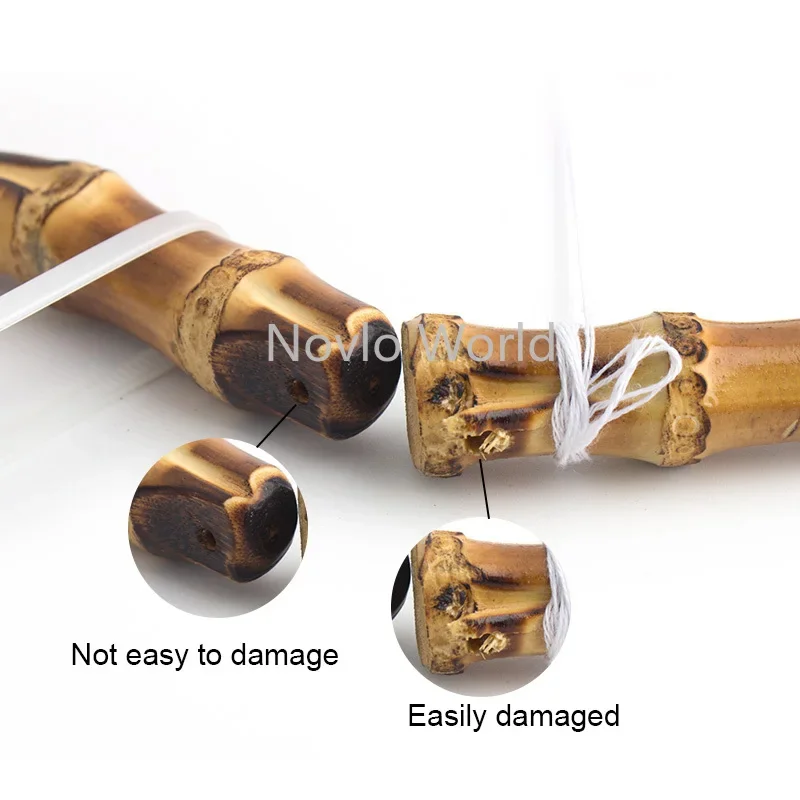 2-10Pcs 10x9.5cm 12x11cm Interior Natural Bamboo Handle In 2cm Metal Buckles for Lady Luxury Bag Real Bamboo Handle Accessorise