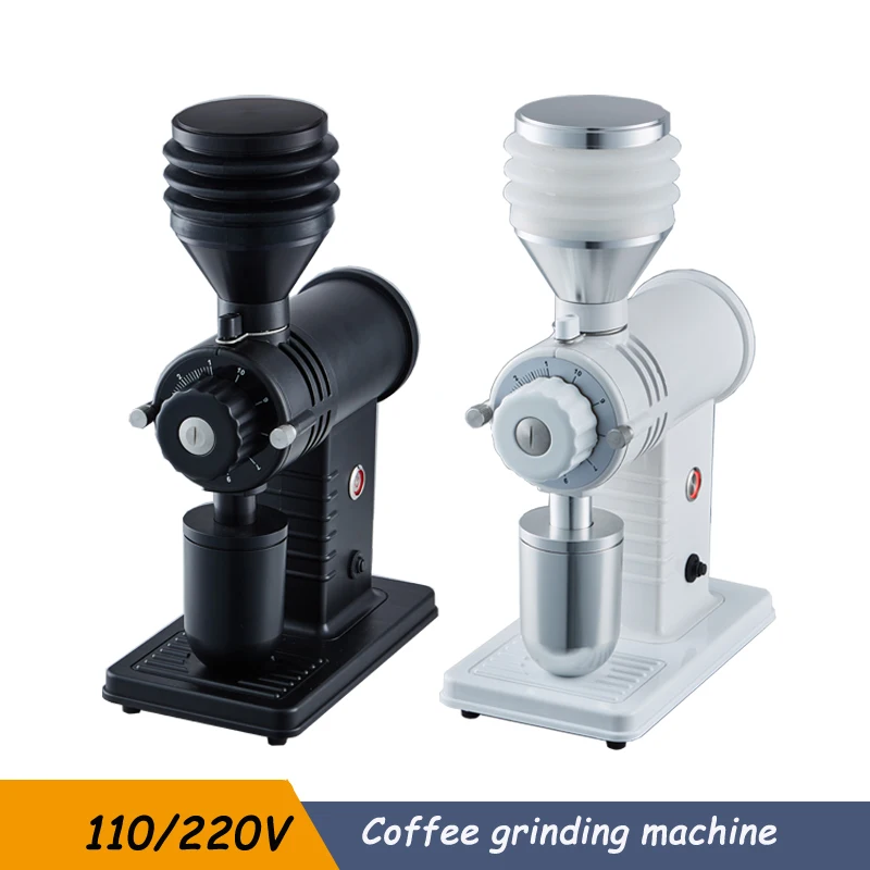 Electric 60mm Titanium Alloy Flat Wheel Burrs 220V 150g Air Beating Hopper Coffee Mill Grinder Grinding Machine