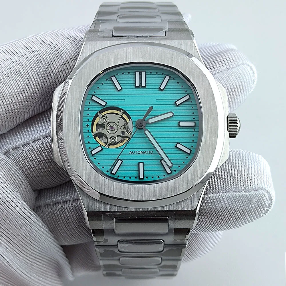 

NH38 Dial NH35 Case Full Watch Nautilus Men's Stainless Steel Watch Sapphire Glass Fit NH38 Movement Watch Accessories