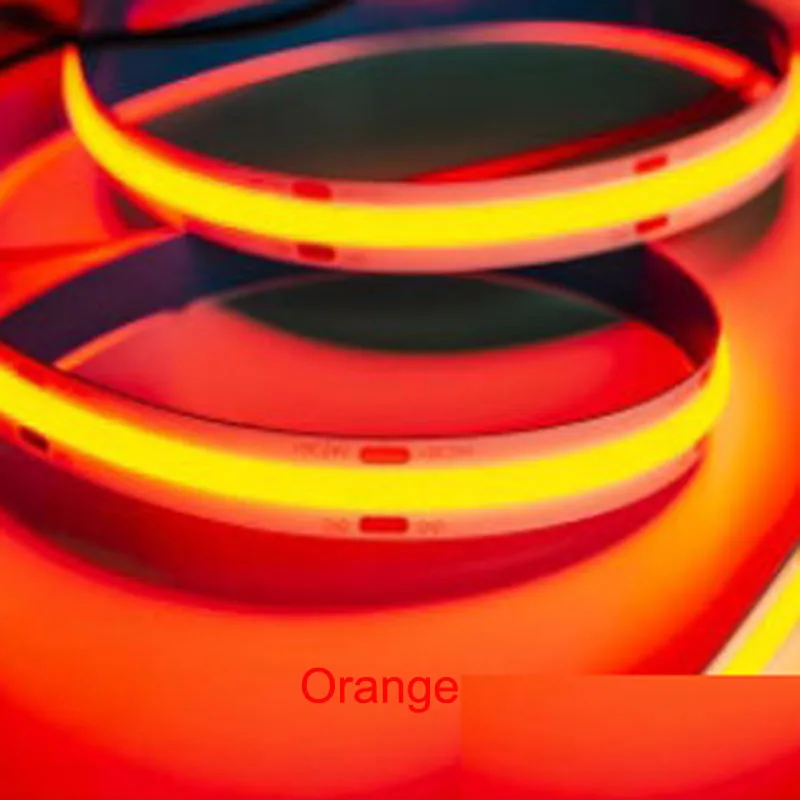 Slim Thin 3mm 5mm 8mm 12v 24v LED Flexible Strip 1700k 1800K 1900k Orange Amber Fire Flame Room Shop Hotel Holiday KTV Soft Tape