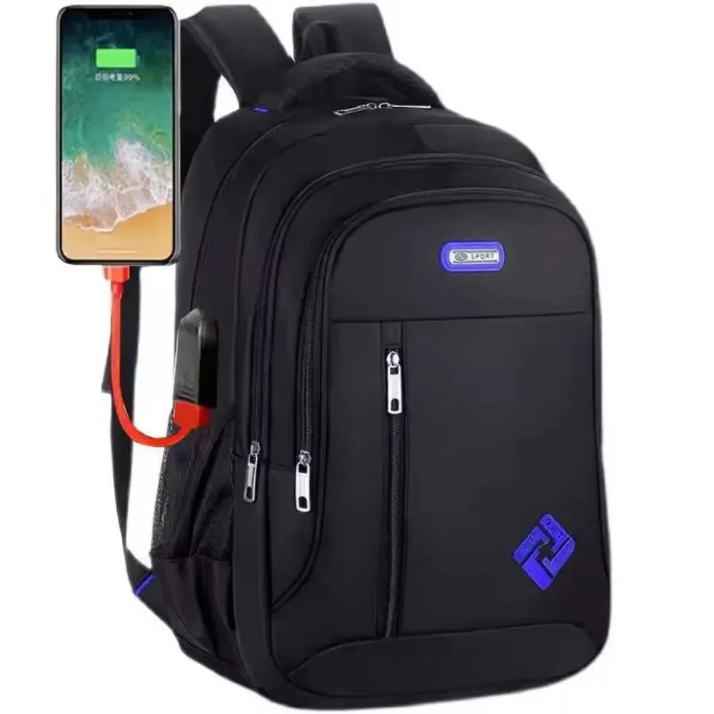 Multifunctional Business Notebook Backpack Large Capacity with USB Charging Port Men's Backbag Wear-resistant Waterproof