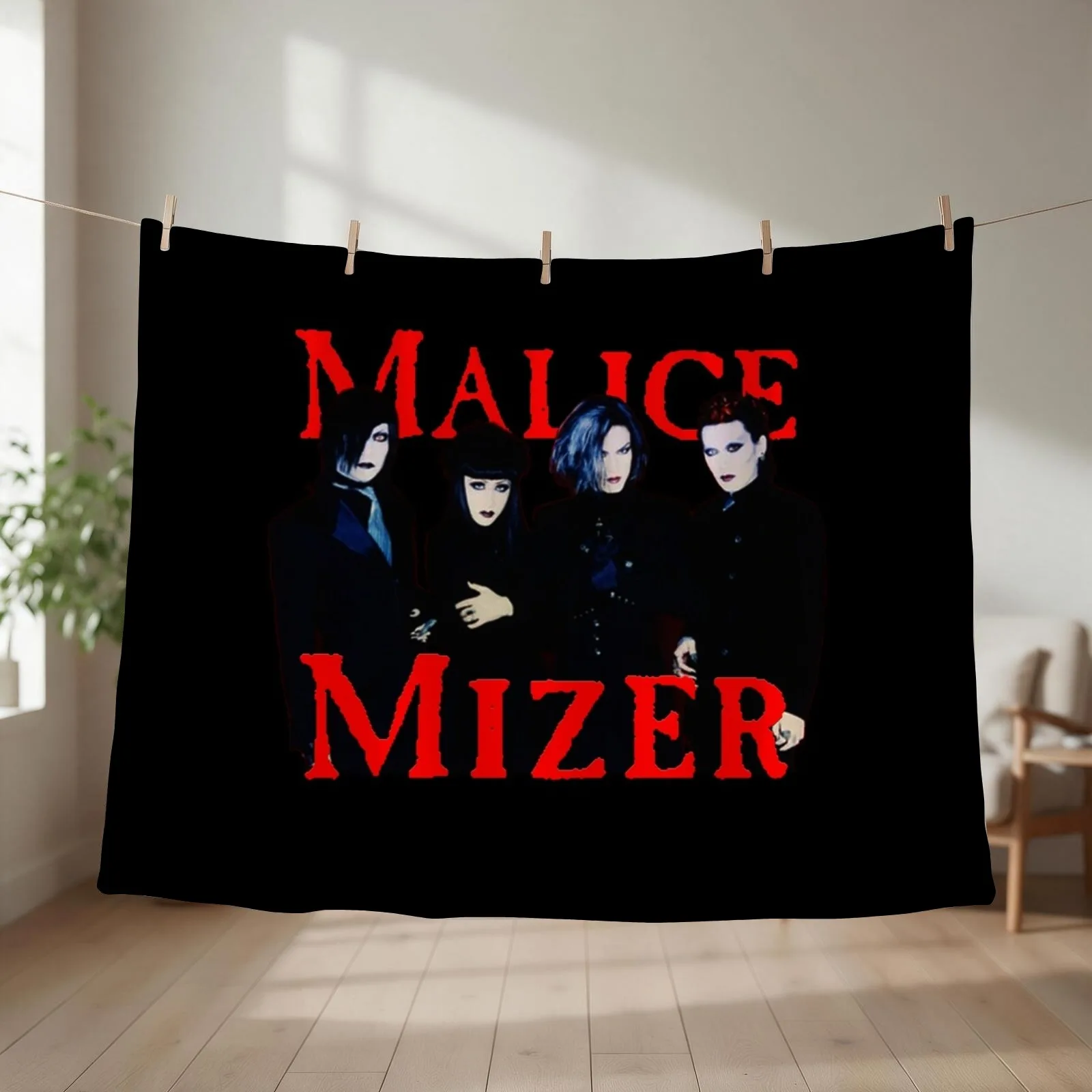malice mizer visual kei japanese band members mana gackt kami k?zi Throw Blanket