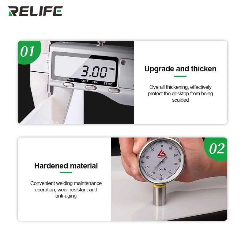 RELIFE RL-170A/B/C banco da lavoro di riparazione del telefono cellulare Pad isolante ad alta temperatura strumenti per Pad di saldatura ad alta temperatura in Silicone