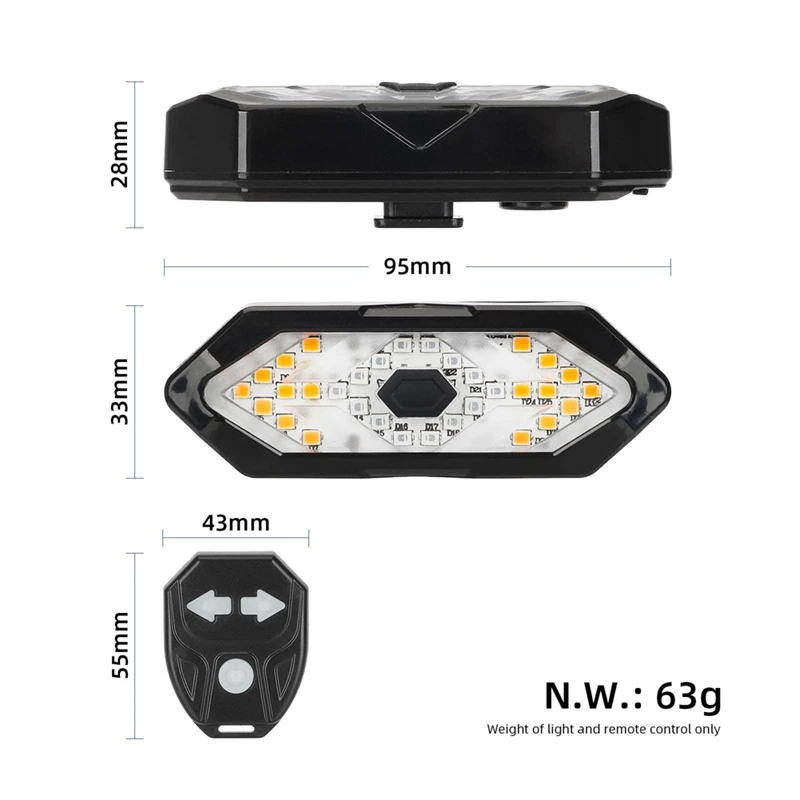 Scooter Turn Signal Lights For Xiaomi Electric Scooter M365/1S/Pro/Pro2/Mi3/ 4 Pro/ 4 Ultra For Ninebot Max G30