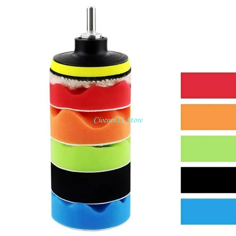 Y1UB 8Pcs Car Polishing Sponges 7Inch Size for Efficient Auto Waxing and Buffing