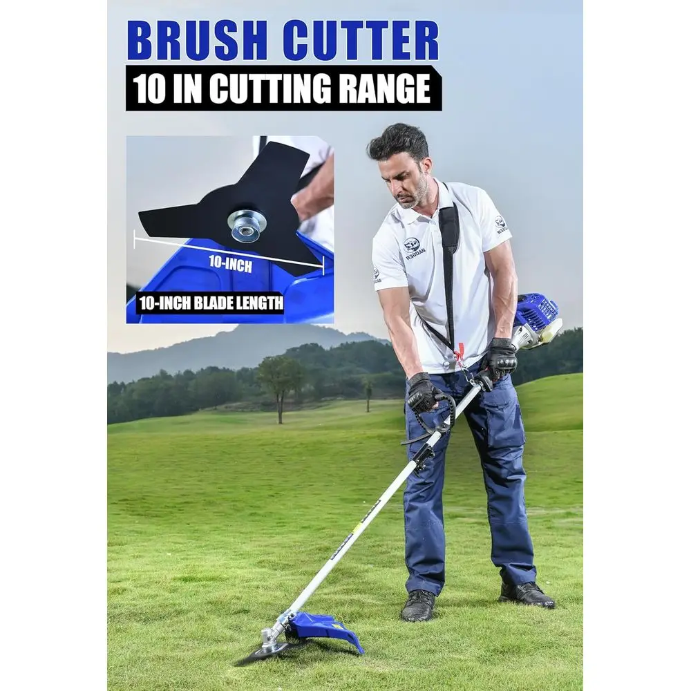 26cc Weed Wacker تعمل بالغاز، ماكينة تشذيب/مقلم السلسلة، منشار القطب، أداة تشذيب التحوط وشفرة تقطيع الفرشاة، أدوات العناية المتعددة في 1