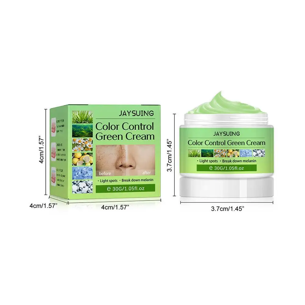 Face Color Control Light Spot Green Cream Brightening Dark Spot Lighten Skin Treatment Moisturizing For Face Care