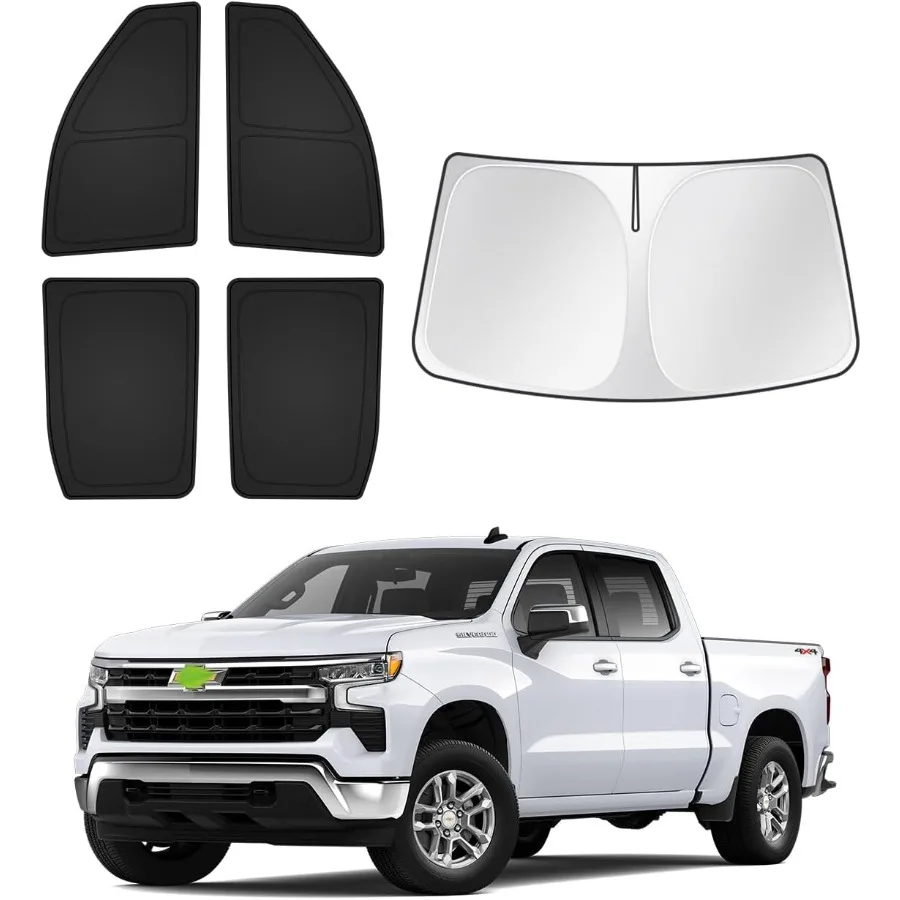 

Sunshades for GMC Sierra 1500 2500 3500 20192025 2026 Accessories Windshield Sun Shade Side Rear Window Shade Cover Sun Visor S