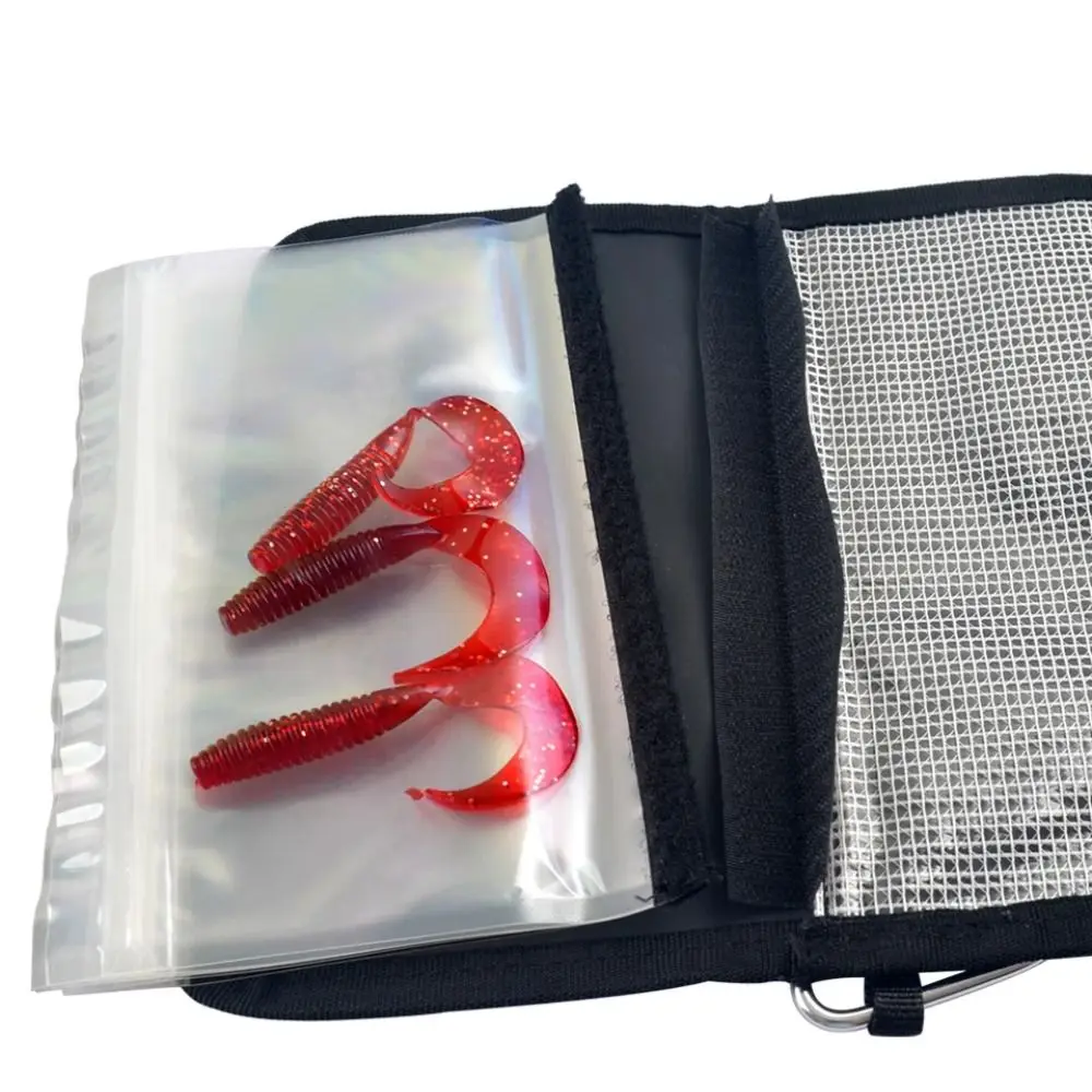 Waterproof Fishing Lures Bag PVC Inner Bag Sorting Bags Luya Fake Bait Bag Nylon Cloth Partitioned Baits Carry Bag