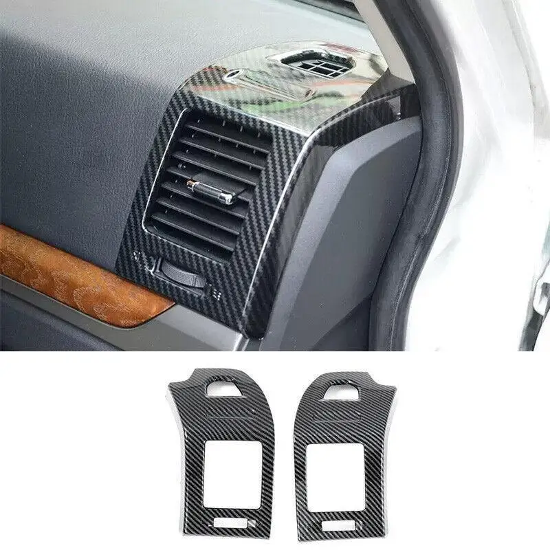 

For Mitsubishi Pajero Montero 06-2019 Carbon Fiber Console Side Outlet Vent Trim