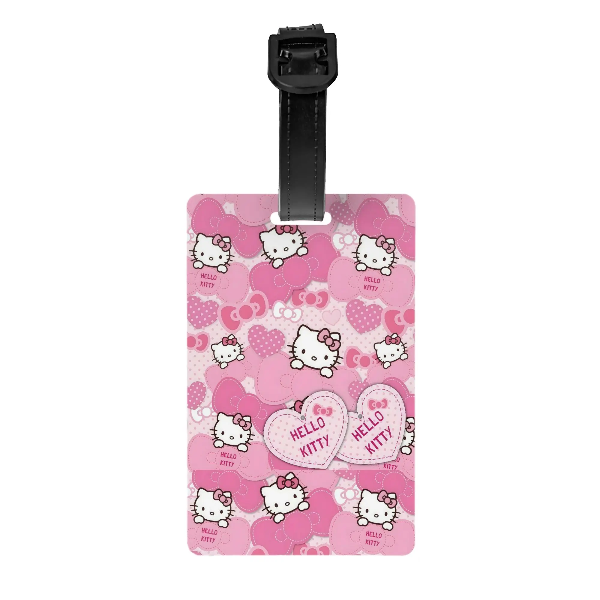 جميل مرحبا كيتي الوردي علامة الأمتعة حقيبة هلام السيليكا إكسسوارات السفر حقيبة الأمتعة علامة اسم معرف عنوان الأمتعة علامة هدية