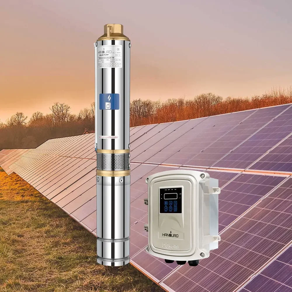 72v 600w 5.5m3/h 42m Solar Power Submersible Water Pump Solar Borehole Pump Pompe Solaire Pour Forage