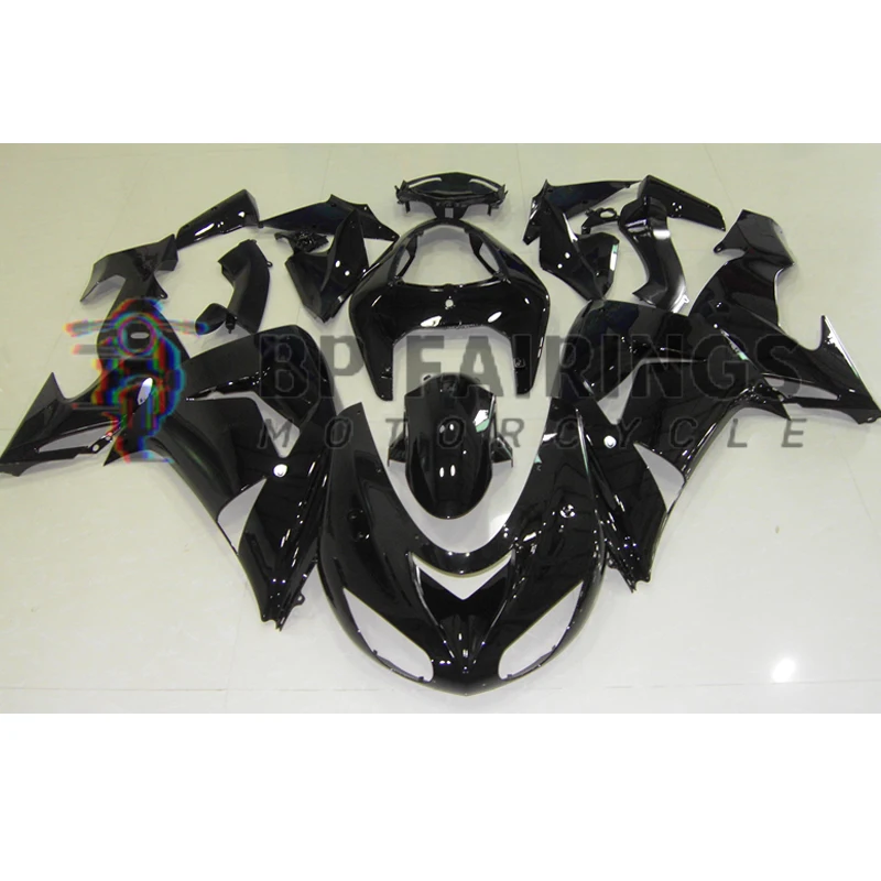 Fairing Kit For KAWASAKI NINJA ZX-10R Motorcycle Full fairings ZX10R 06 07 ZX1000 2006 2007 Bodyworks set Bright Black