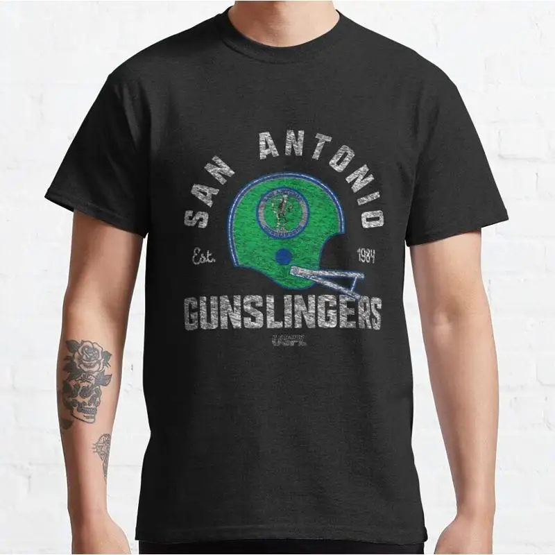 

Defunct Series San Antonio Gunslingers Classic T Shirt Size S 5Xl