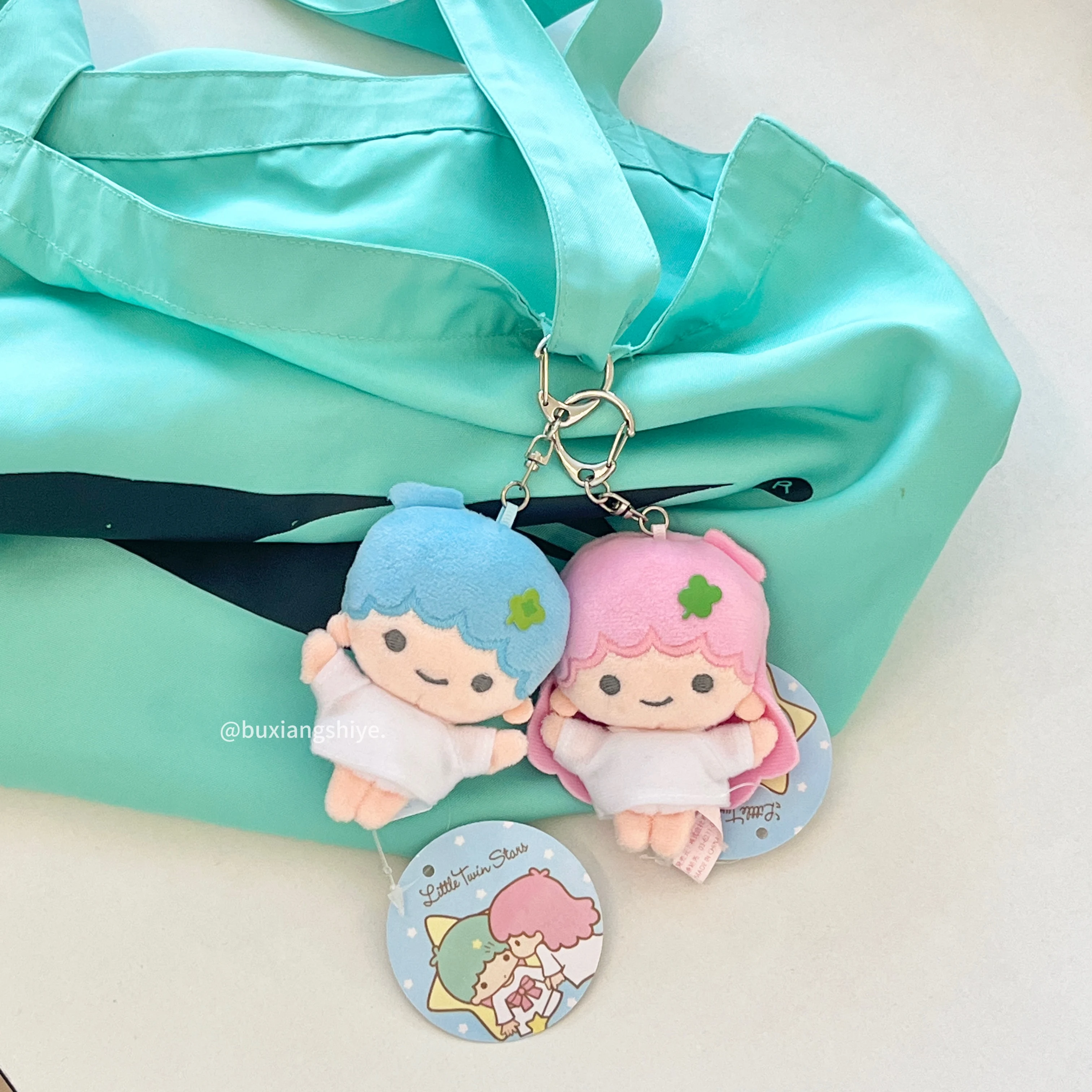 الأصلي التوأم ستار حقيبة قلادة اليابانية لطيف أفخم قلادة الطعم القديم لطيف أفخم دمية حقيبة الحلي مفتاح سلسلة #6