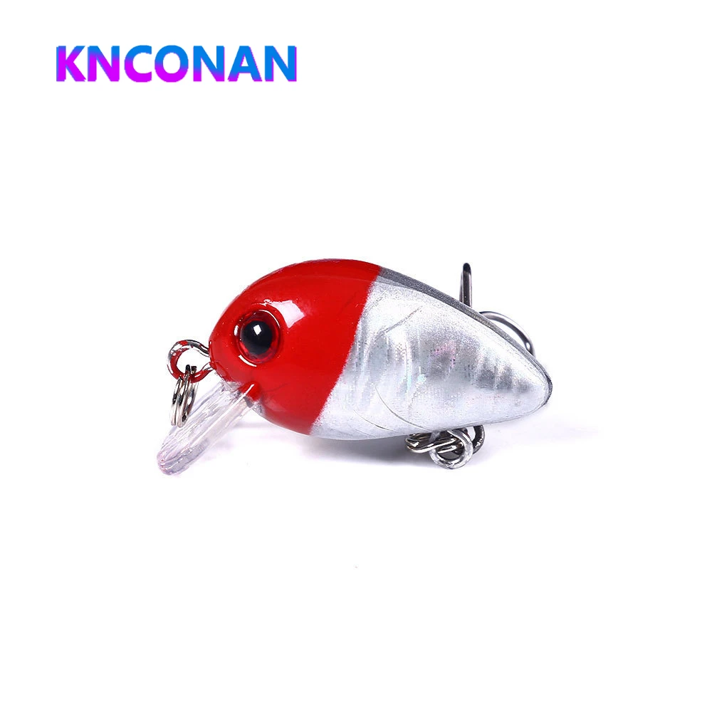 

KNCONAN 3cm 1.6g Topwater Camouflage Wobbler Japan Mini Fly Fishing 0.1-0.2m Crankbait Cranks Lure Baits