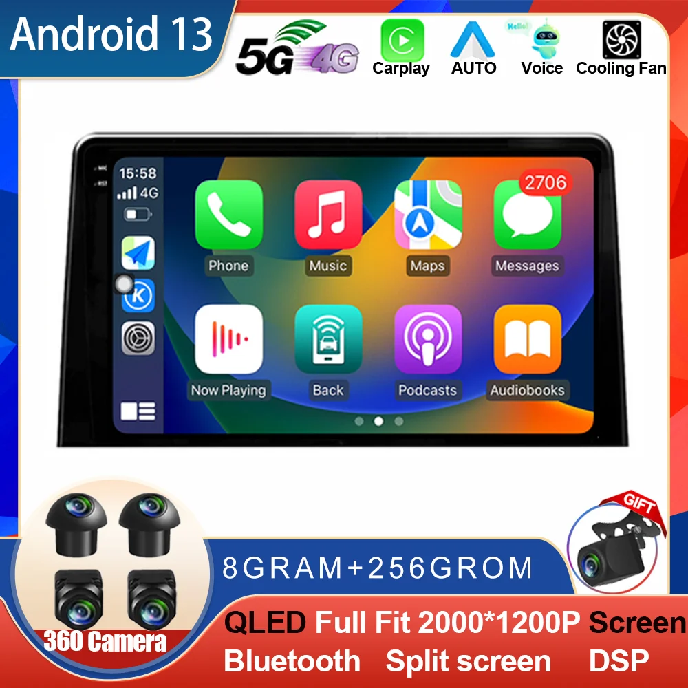 Android 13 For Citroen Berlingo 2019 Car Stero Multimedia Player Radio Peugeot Partner Rifter 2020 For Opel Combo Navigation DVD