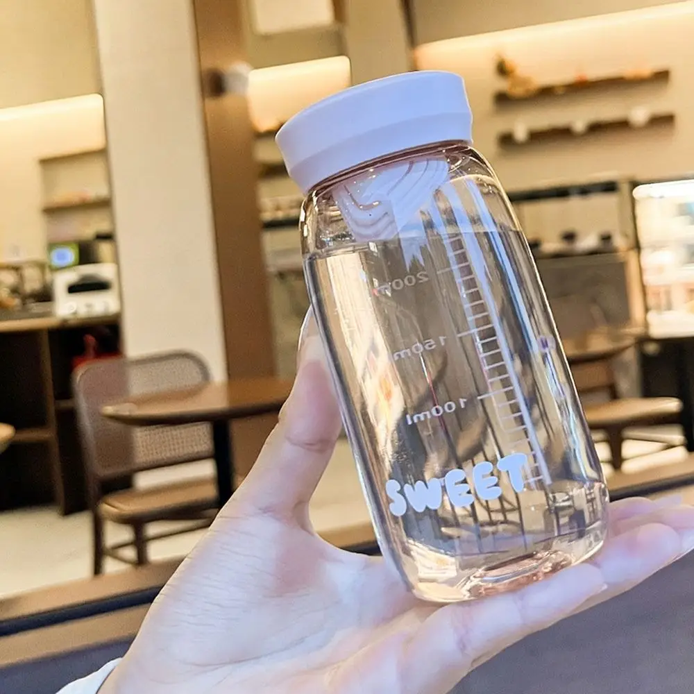 New 300ml Summer Pocket Water Cap with Tea Strainer Transparent Student Tea Cup with Measuring Plastic Water Bottle