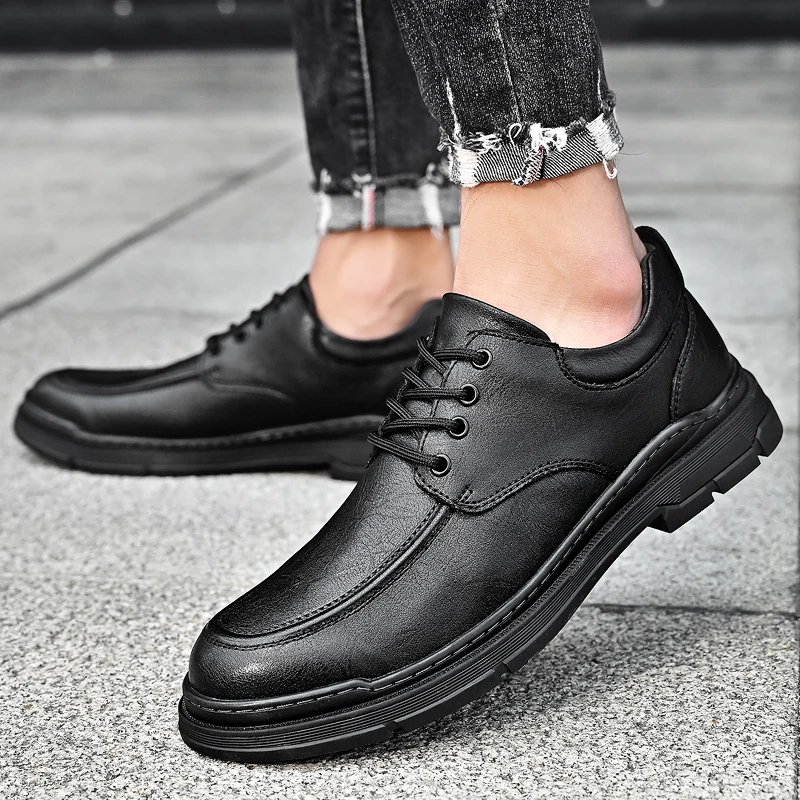 

Мужская кожаная обувь ручной работы в стиле ретро, классический роскошный стиль, для отдыха, бизнеса, офиса, нарядная вечеринка, элегантная обувь для взрослых, черная