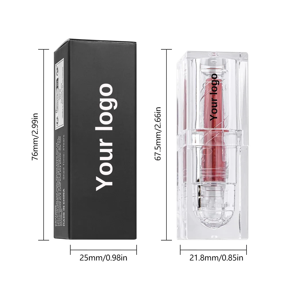 Private Label Waterproof Dark Red Brown Double Sided Lipstick Custom Logo Vegan Makeup Wholesale Bulk Cosmetic Lip Stick