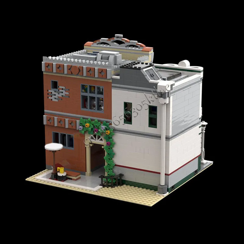 1997 قطعة رائجة البيع أتيليه متحف ركن المرآب المشهد المعماري بنة عرض الشارع الحضري الطوب لعبة مجسمة هدية للأطفال