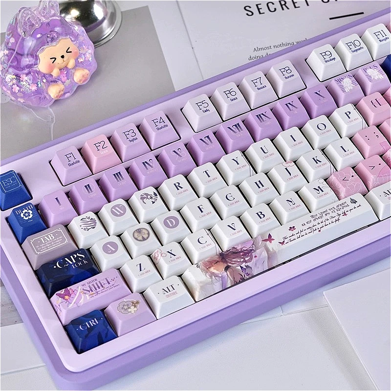 

Xiadie two-dimensional game keycaps Original height PBT full five-sided thermal sublimation mechanical keyboard for MX switches