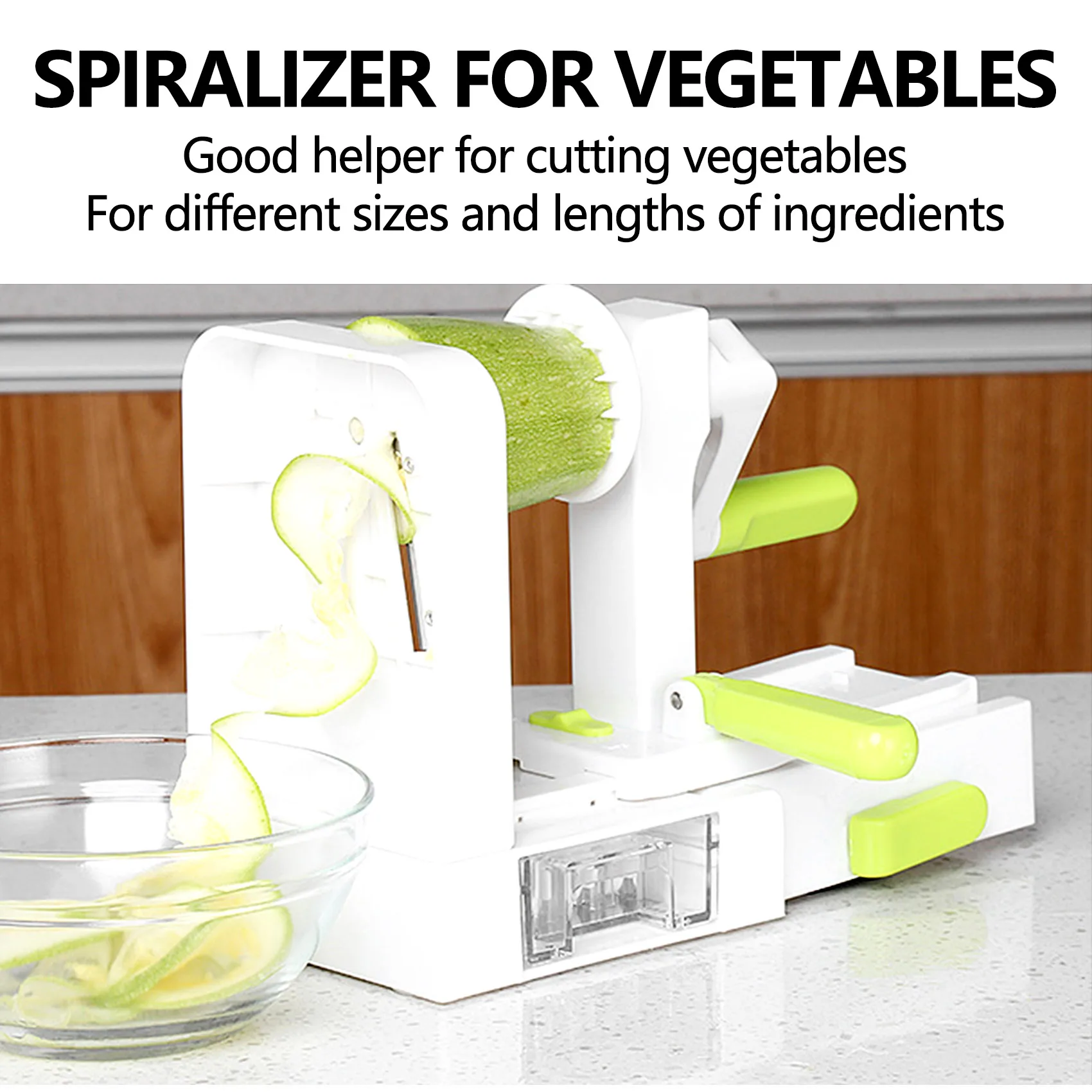 4 Blade Vegetable Spiralizer Folding Veggie Pasta & Spaghetti Potato Vegetable Spiral Cutter Zucchini Slicer