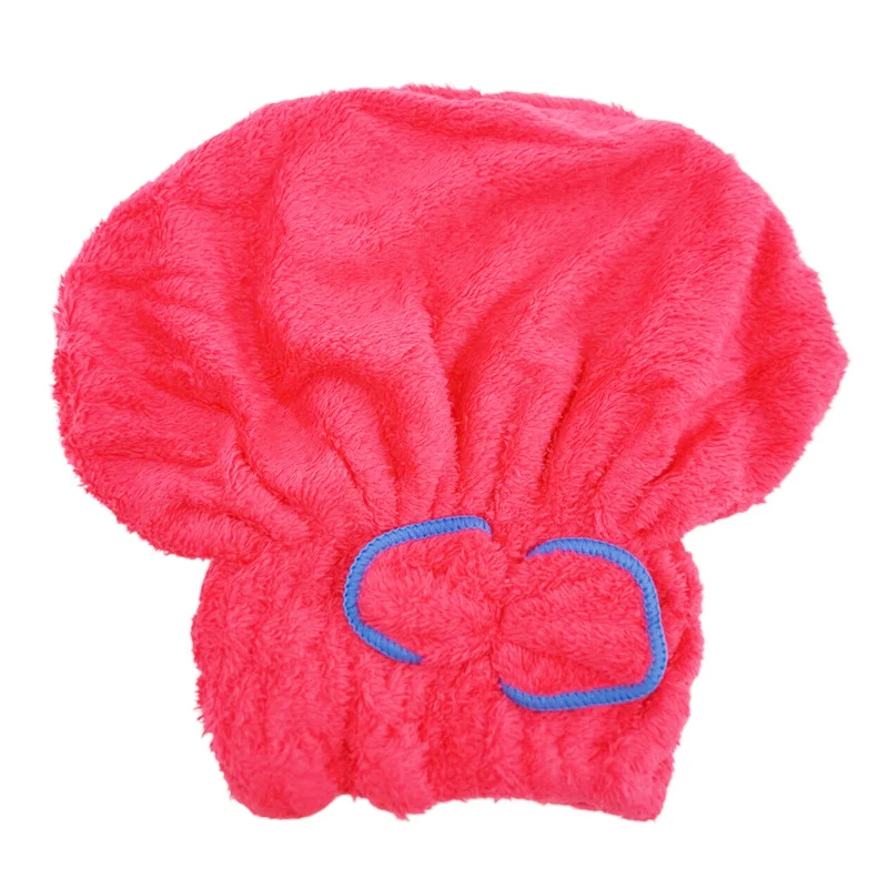 Microfiber Quick-drying Spa  Bow Wrapped Towel Cap Is Absorbent Not Easy To Lose Hair White Light Pink Blue Red Light Purple