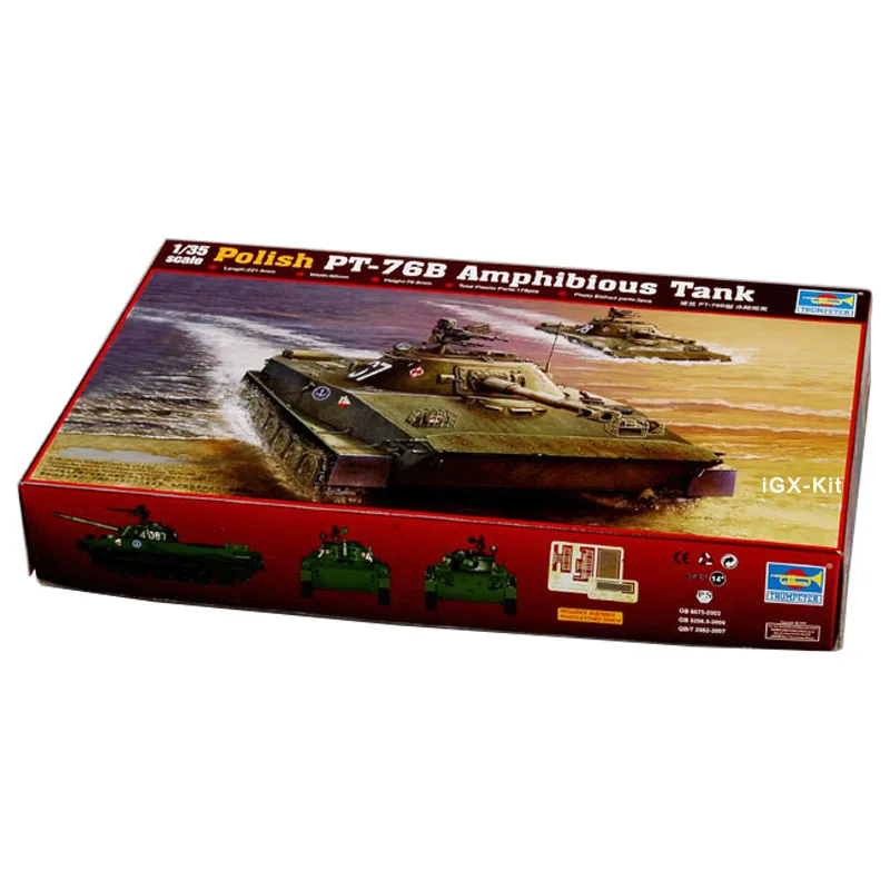 Trumpcirculation 00382 1/35 Pologne PT76 PT-76B Amphibie Précieux Enfant Cadeau Militaire Collection Jouet En Plastique Assemblage Construction Modèle Kit