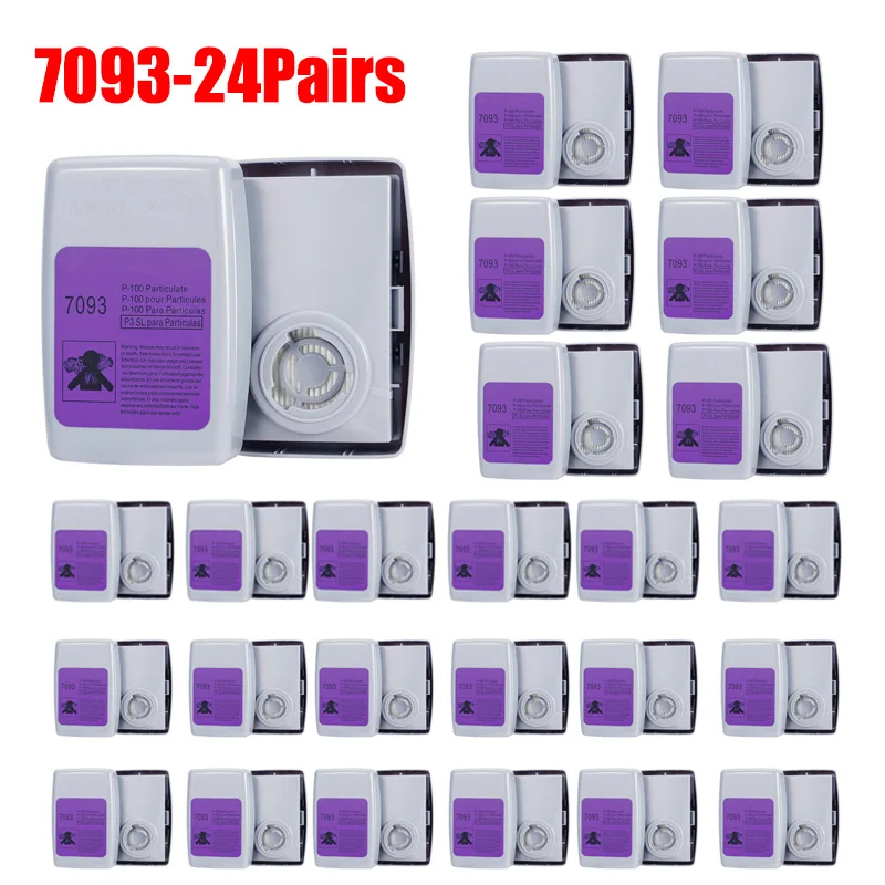 24Pairs Respirator Cartridge 6006 6004 6003 6002 6001 7093 7093C Helps Protect Against Organic Vapors//Painting/Polishing