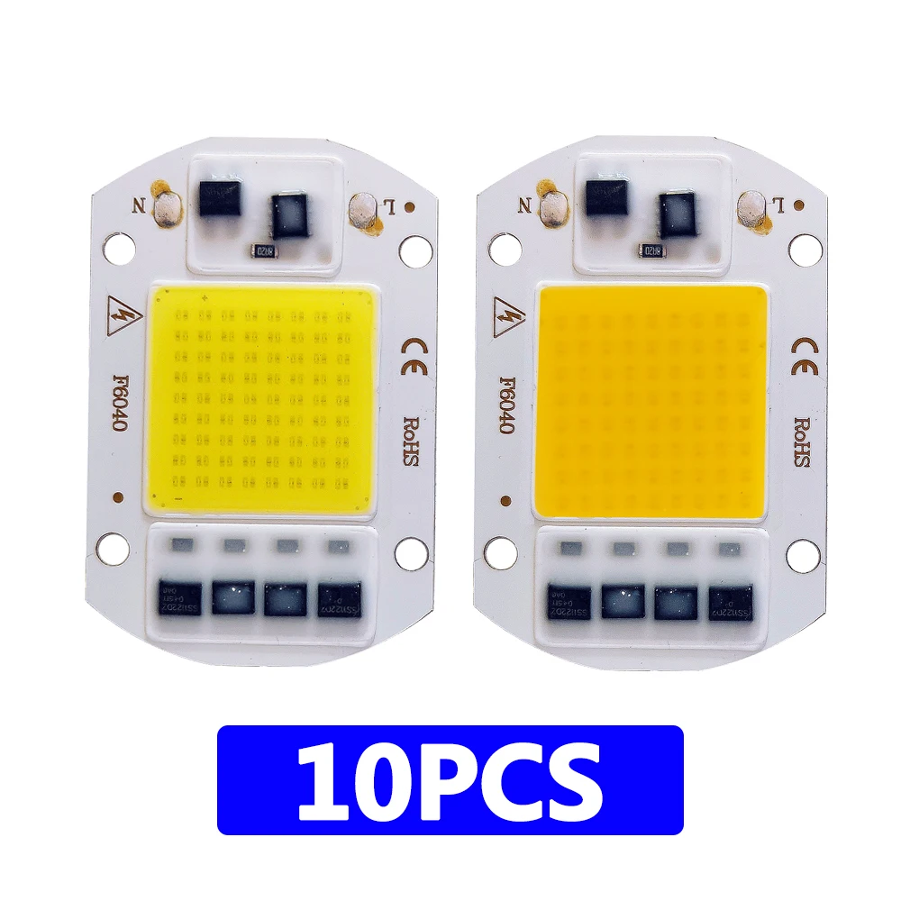 10PCS LED COB chip AC 220V floodlight  wall washing lamp  mining lamp replacement light source 20W 30W 50W DIY CHIP LAMP