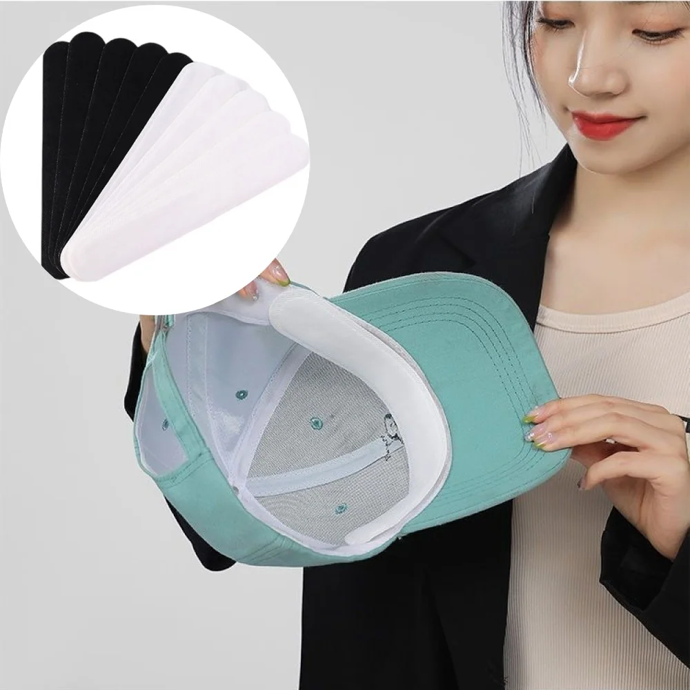 Invisible Hat Sweat Absorber Stickers Women Men Sports Anti-dirt Strips Cap Black White Tape Sweatband Hat Sweat Absorber Pads