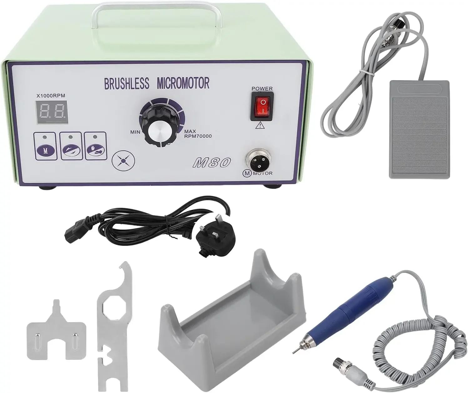 Picture 4: High Speed 70000/90000RPM Brushless Motor Micromotor Polishing Machine with Handpiece Jewellery Engraving Micromotor 220V
